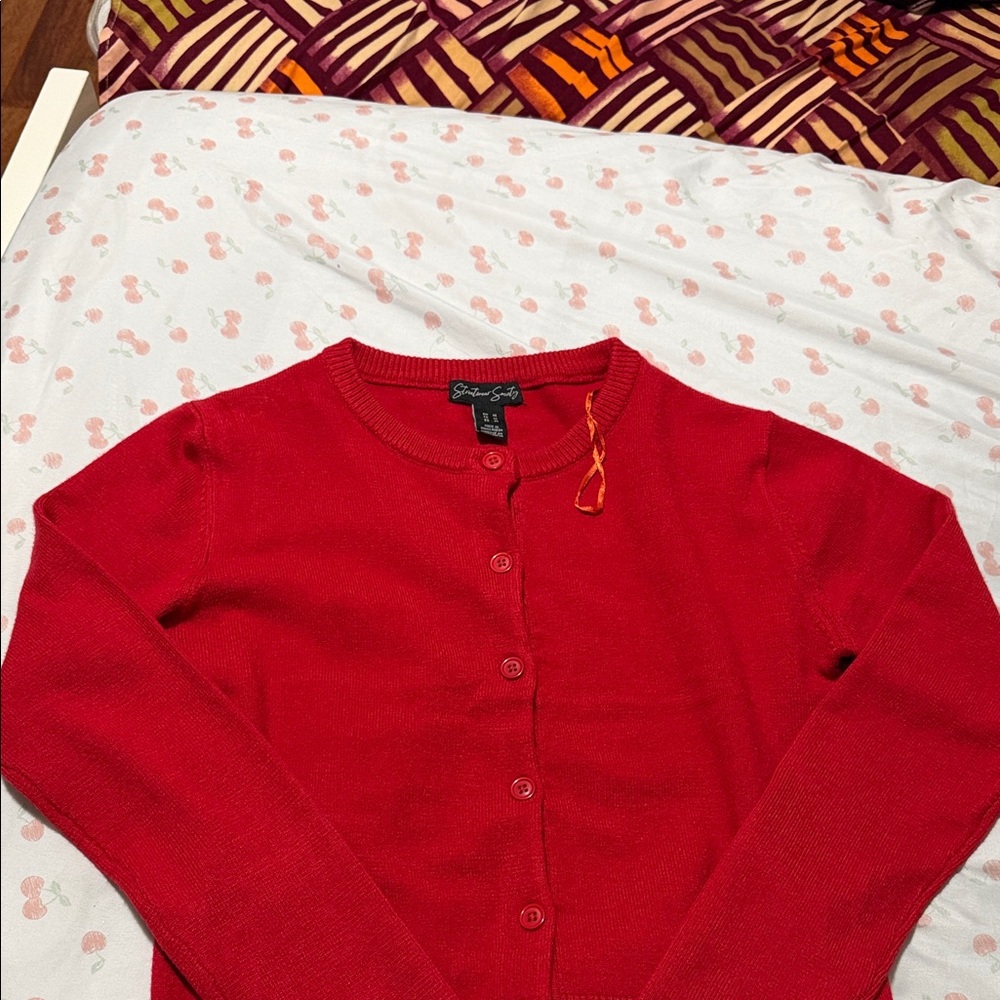 Oscar de la Renta Red Women's Cardigan